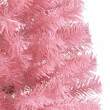 Artificial Pre-lit Christmas Tree with 300 LEDs Pink 210 cm PVC - Low Angle