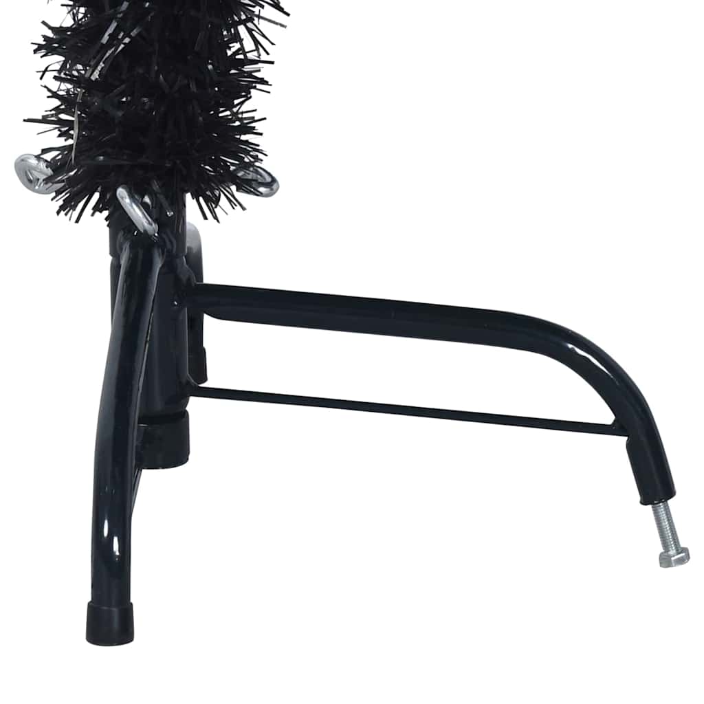 Artificial Pre-lit Christmas Tree Black 120 cm PVC