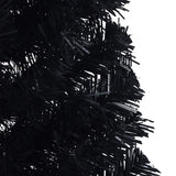 Artificial Pre-lit Christmas Tree Black 150 cm PVC - Low Angle