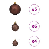 Artificial Pre-lit Christmas Tree Black 150 cm PVC - Close-Up Angle