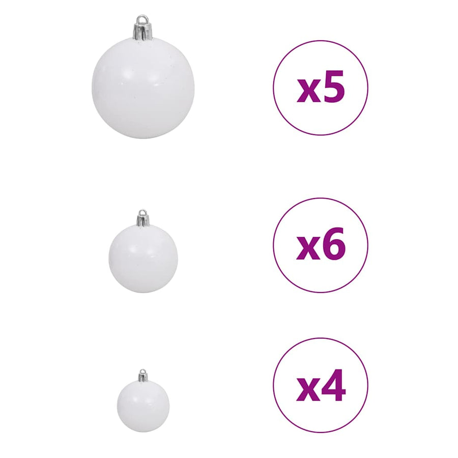 Artificial Pre-lit Christmas Tree Black 150 cm PVC