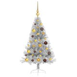 Artificial Pre-lit Christmas Tree Silver 120 cm PET