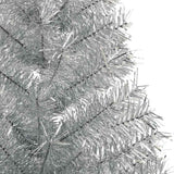 Artificial Pre-lit Christmas Tree Silver 150 cm PET - Low Angle