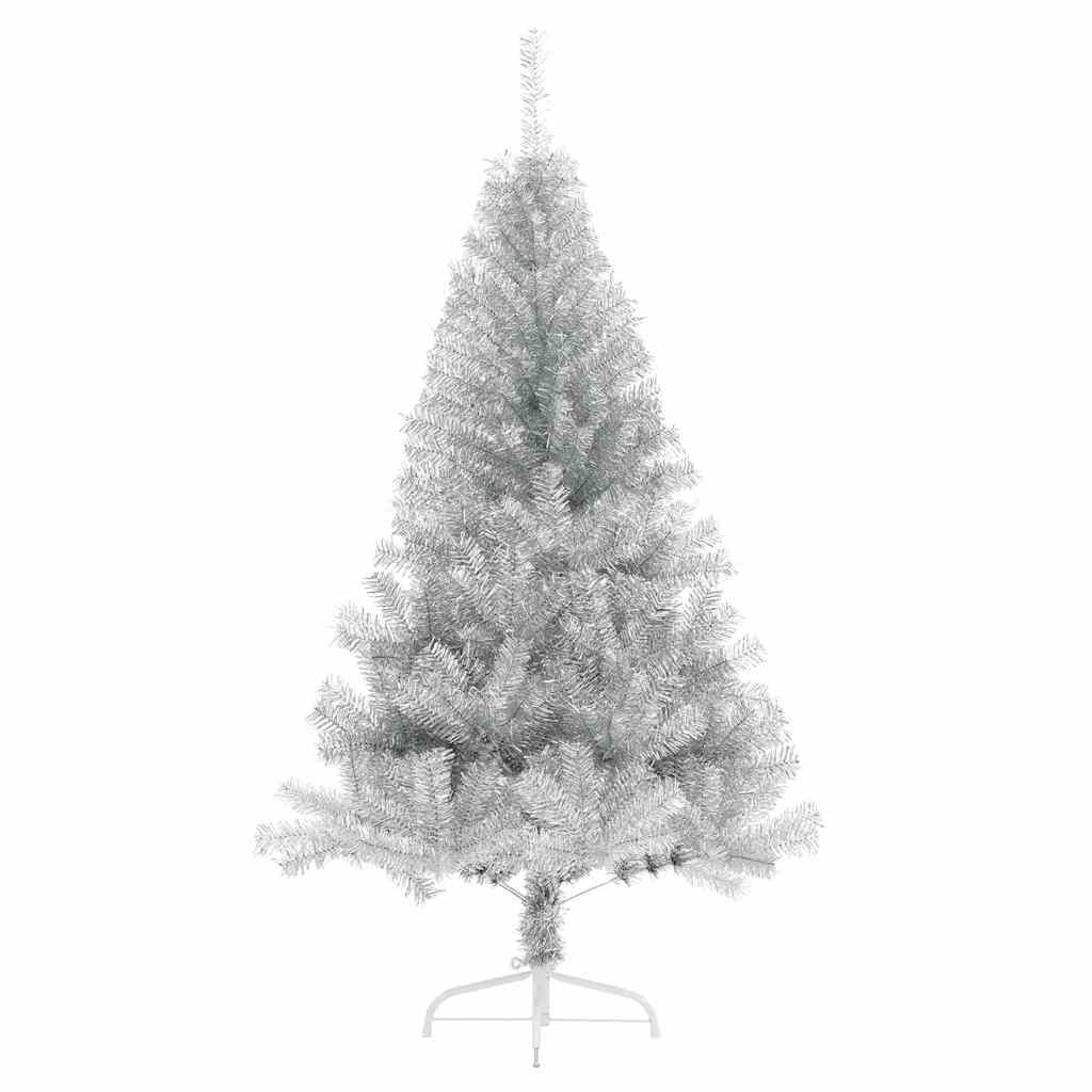 Artificial Pre-lit Christmas Tree Silver 150 cm PET