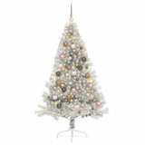 Artificial Pre-lit Christmas Tree Silver 180 cm PET - Side View