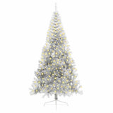Artificial Pre-lit Christmas Tree Silver 210 cm PET