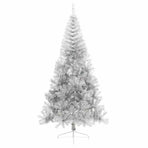 Artificial Pre-lit Christmas Tree Silver 210 cm PET