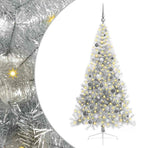 Artificial Pre-lit Christmas Tree Silver 210 cm PET