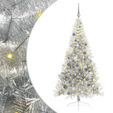 Artificial Pre-lit Christmas Tree Silver 210 cm PET - Front View