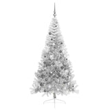 Artificial Pre-lit Christmas Tree Silver 210 cm PET - 45-Degree Angle