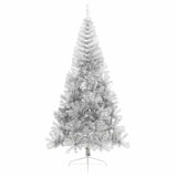 Artificial Pre-lit Christmas Tree Silver 210 cm PET - Rear View