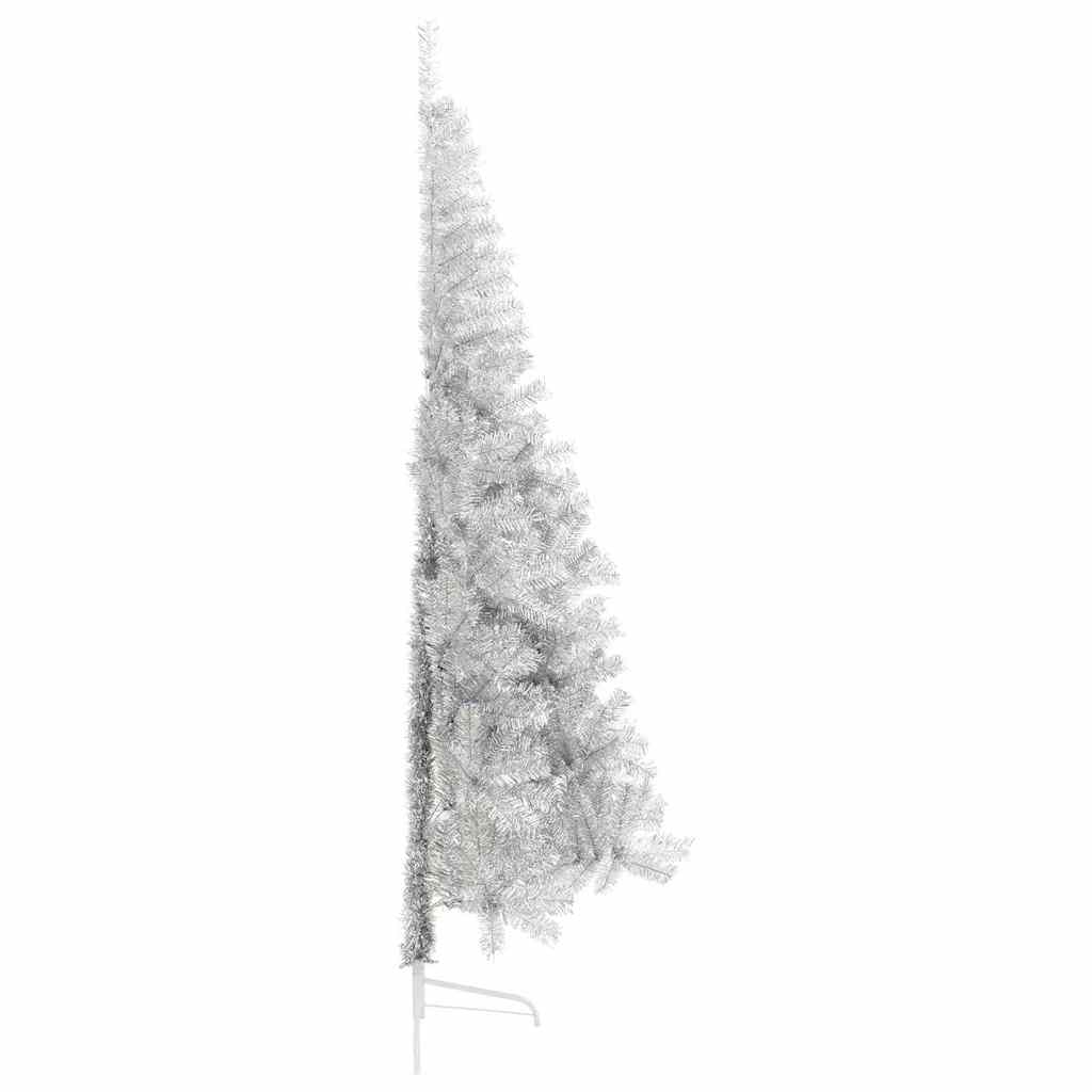 Artificial Pre-lit Christmas Tree Silver 240 cm PET