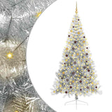 Artificial Pre-lit Christmas Tree Silver 240 cm PET - Front View