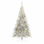 Artificial Pre-lit Christmas Tree Silver 240 cm PET