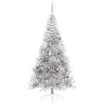 Artificial Pre-lit Christmas Tree Silver 240 cm PET