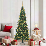 Corner Artificial Christmas Tree Green 180 cm PVC and Metal