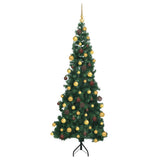 Corner Artificial Christmas Tree Green 180 cm PVC and Metal - Top-Down View