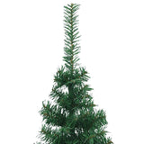 Corner Artificial Christmas Tree Green 210 cm PVC and Metal - Rear View