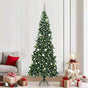 Corner Artificial Christmas Tree Green 210 cm PVC and Metal