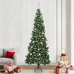 Corner Artificial Christmas Tree Green 240 cm PVC and Metal