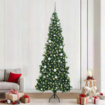 Corner Artificial Christmas Tree Green 240 cm PVC and Metal