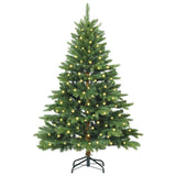 Artificial Christmas Tree with 150 LEDs Green 120 cm PE and PVC - Side View