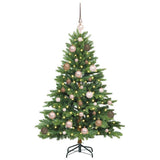 Artificial Christmas Tree with 150 LEDs Green 120 cm PE and PVC - Side View