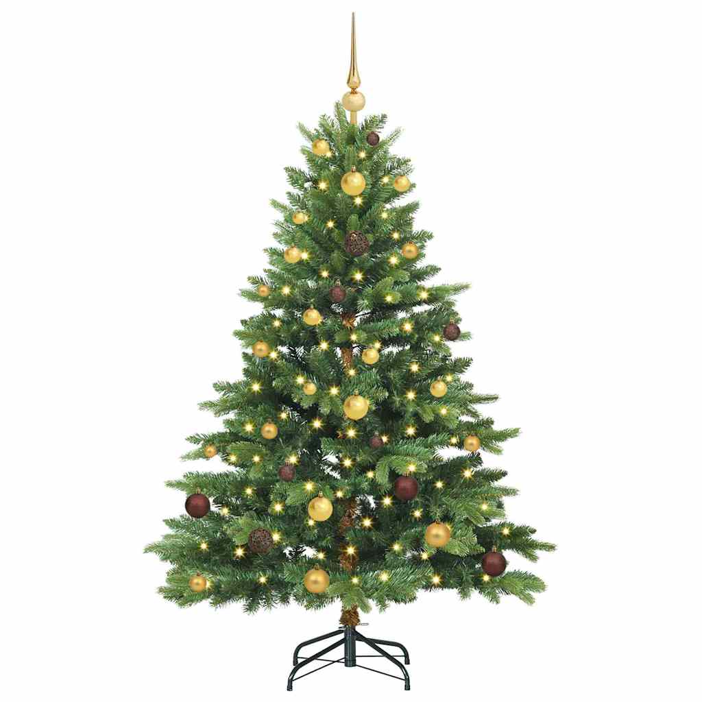 Artificial Christmas Tree with 150 LEDs Green 150 cm PE and PVC