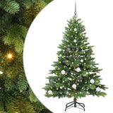 Artificial Christmas Tree with 150 LEDs Green 150 cm PE and PVC