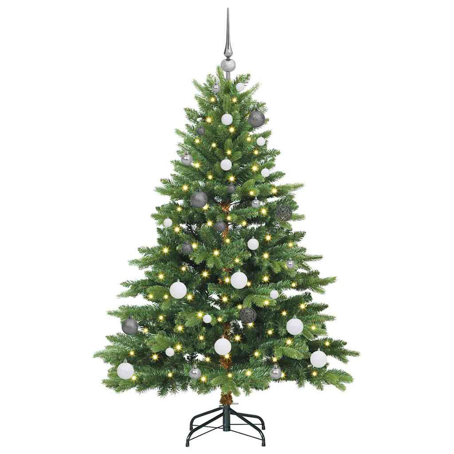 Artificial Christmas Tree with 150 LEDs Green 150 cm PE and PVC