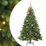 Artificial Christmas Tree with 300 LEDs Green 180 cm PE and PVC - Front View