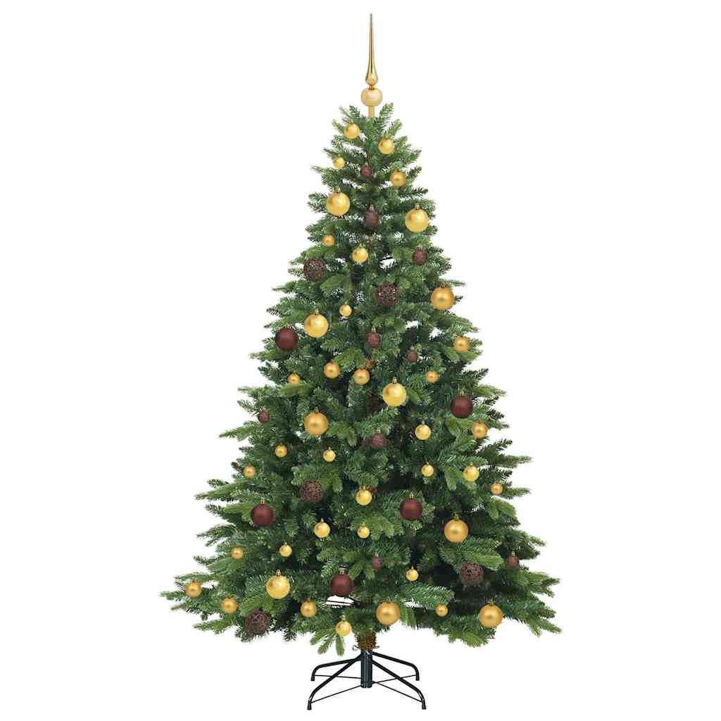 Artificial Christmas Tree with 300 LEDs Green 180 cm PE and PVC