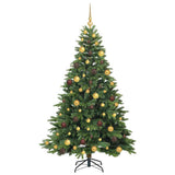 Artificial Christmas Tree with 300 LEDs Green 180 cm PE and PVC