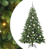 Artificial Christmas Tree with 300 LEDs Green 180 cm PE and PVC - Front View