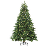 Artificial Christmas Tree with 300 LEDs Green 210 cm PE and PVC