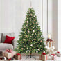 Artificial Christmas Tree with 300 LEDs Green 210 cm PE and PVC