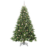 Artificial Christmas Tree with 300 LEDs Green 210 cm PE and PVC - Side View