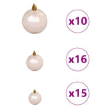 Artificial Christmas Tree with 300 LEDs Green 210 cm PE and PVC - Close-Up Angle
