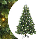 Artificial Christmas Tree with 300 LEDs Green 210 cm PE and PVC