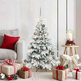 Artificial Christmas Tree with 150 LEDs White 120 cm PE and PVC