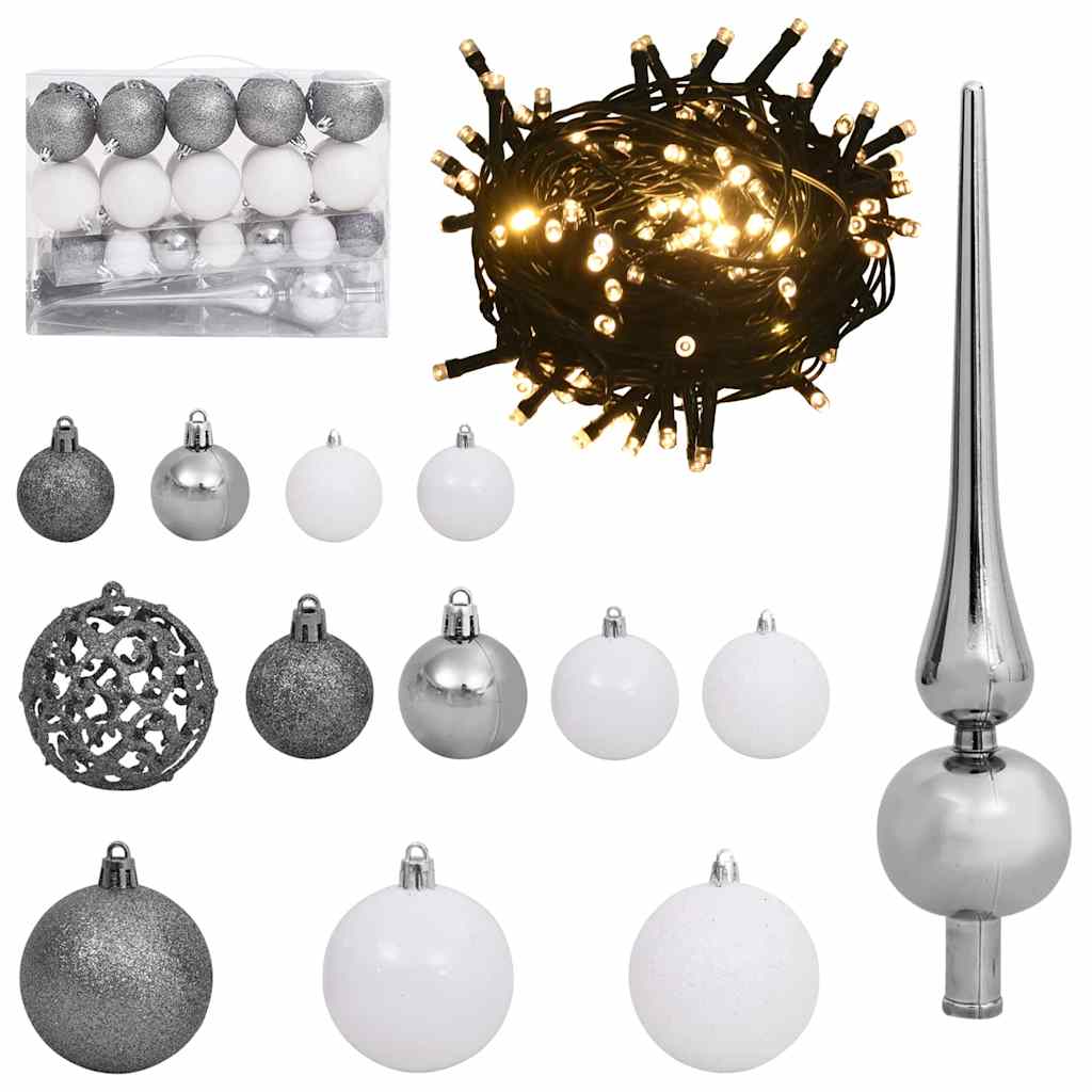 Artificial Christmas Tree with 150 LEDs White 120 cm PE and PVC