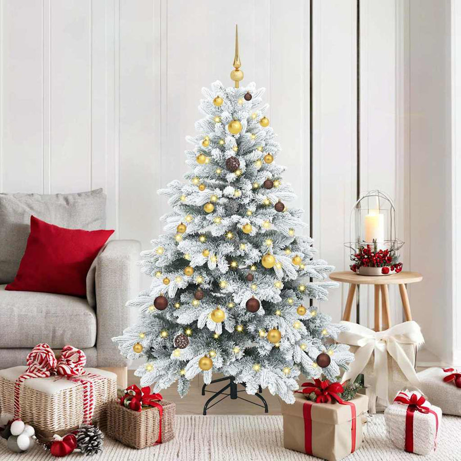 Artificial Christmas Tree with 150 LEDs White 150 cm PE and PVC