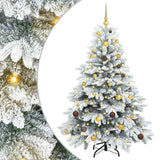 Artificial Christmas Tree with 150 LEDs White 150 cm PE and PVC - Front View