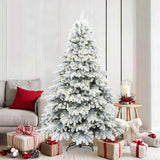 Artificial Christmas Tree with 300 LEDs White 180 cm PE and PVC