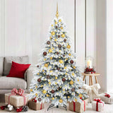 Artificial Christmas Tree with 300 LEDs White 180 cm PE and PVC