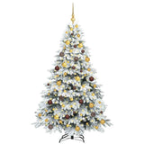 Artificial Christmas Tree with 300 LEDs White 180 cm PE and PVC - Side View
