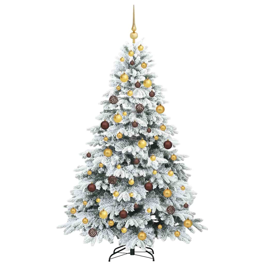 Artificial Christmas Tree with 300 LEDs White 180 cm PE and PVC
