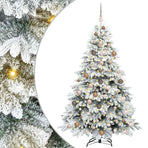 Artificial Christmas Tree with 300 LEDs White 180 cm PE and PVC