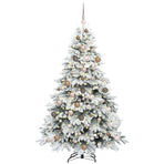 Artificial Christmas Tree with 300 LEDs White 180 cm PE and PVC