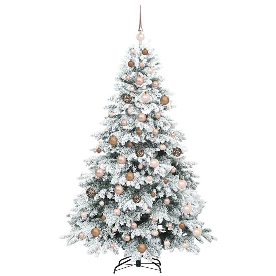 Artificial Christmas Tree with 300 LEDs White 180 cm PE and PVC